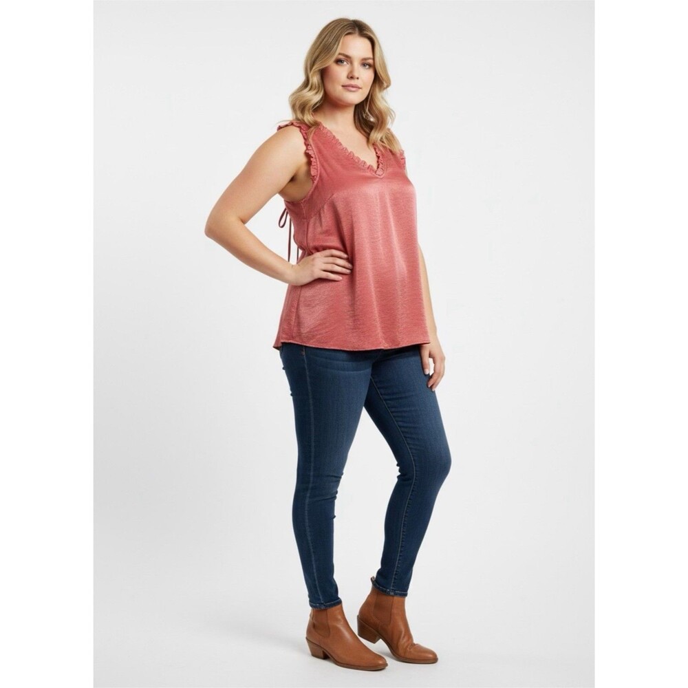 Charmed Hearts Large women’s Coral baby doll top boho fairy NWT Butter Soft